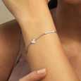 Love Struck Silver Bracelet,,hi-res view 2