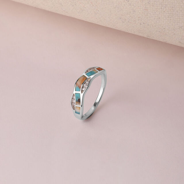 Mosaic Luxe Silver Ring,,hi-res image number null