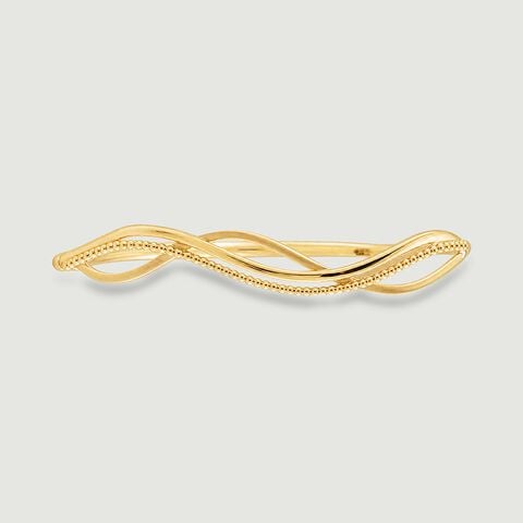 Sculpted Current Gold Bangle