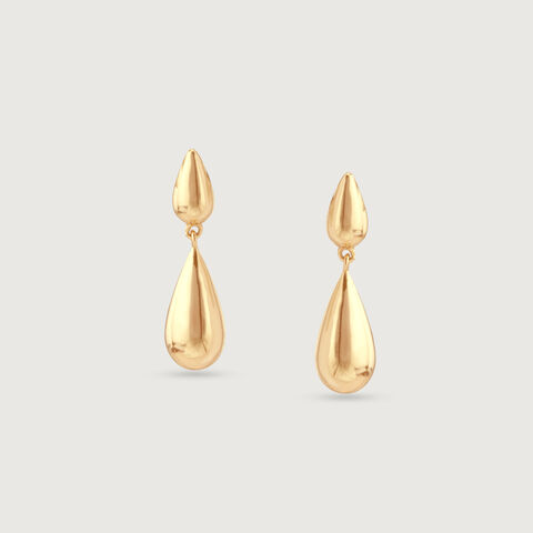 Fluid Grace Gold Drop Earrings