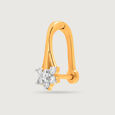 14KT Yellow Gold Diamond Nose Pin,,hi-res view 3