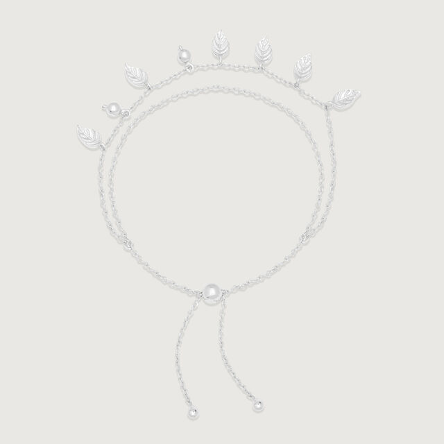 Whispering Leaf Silver Anklet,,hi-res image number null
