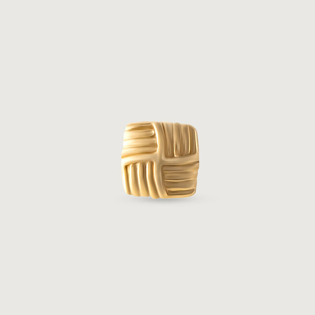 Sculpted Square Gold Nose Pin,,hi-res image number null