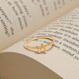 Letter W 14KT Yellow Gold Initial Ring,,hi-res view 1