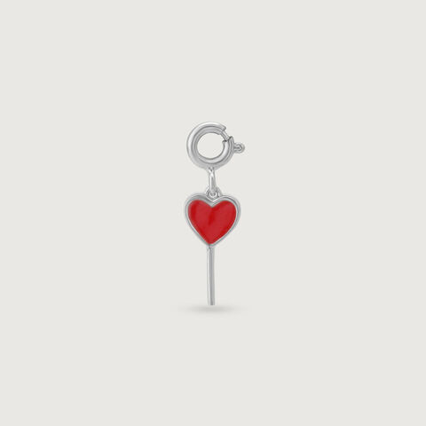 Candy Heart Silver Charm