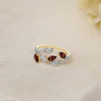 Crimson Garnet 14KT Diamond Ring,,hi-res view 1
