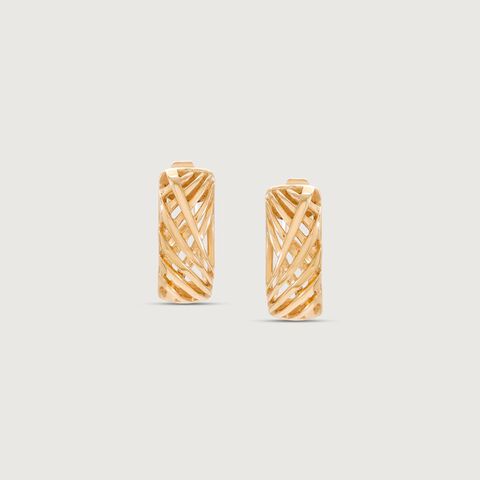 Timeless Twirl Gold Hoop Earrings