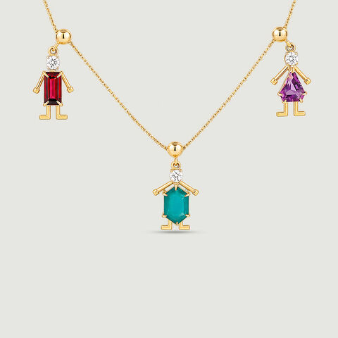 Colour Kin Multicolour Gold Necklace