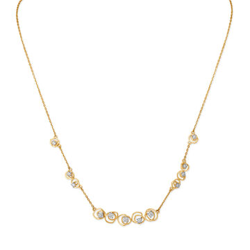 14kt Yellow Gold Stunning Diamond Encrusted Necklace