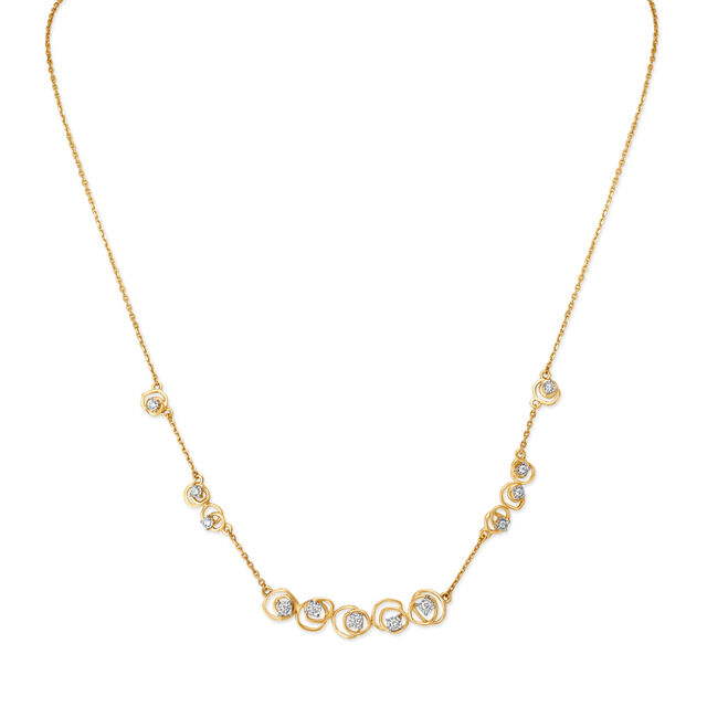 14kt Yellow Gold Stunning Diamond Encrusted Necklace,,hi-res image number null