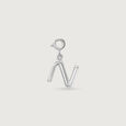 Graceful Initial N Silver Charm,,hi-res view 3