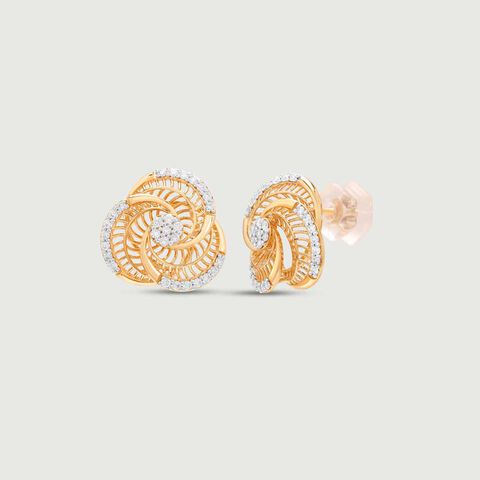 Snappy Bloom Diamond Stud Earrings