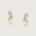 Whispering Gale 14 Kt Gold & Diamond Stud Earrings,,hi-res view 3