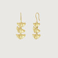 Graceful Ginkgo Gold Drop Earrings,,hi-res view 4