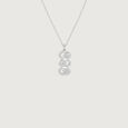 Floral Link Silver Necklace,,hi-res view 3