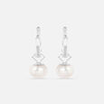 Radiant Poise Silver Hoop Earrings,,hi-res view 3