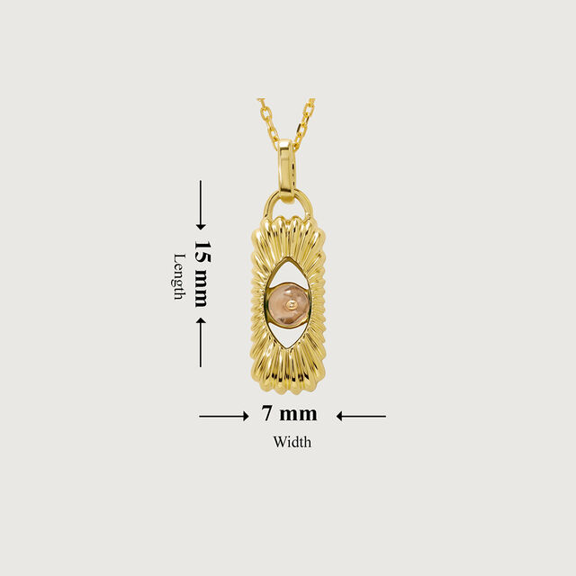 Guardian's Frosty Allure White Topaz 18KT Pendant with chain,,hi-res image number null