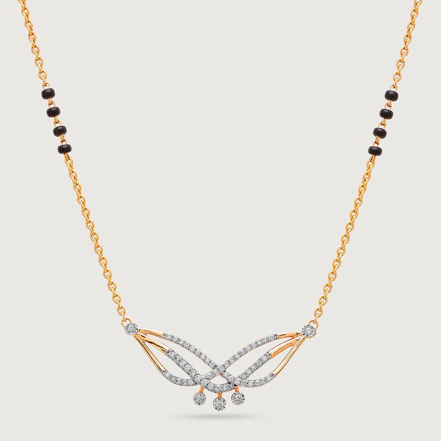 Flight of Elegance 14 Kt Gold and Diamond Mangalsutra,,hi-res image number null