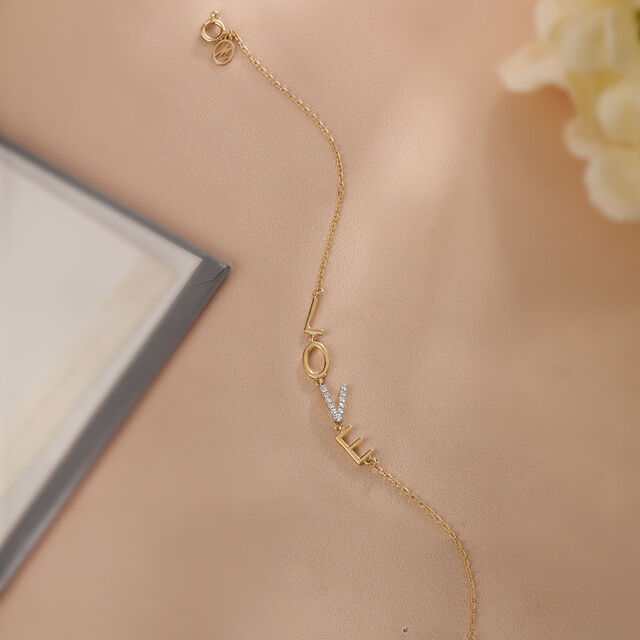 Cupid Charm 14KT Gold & Diamond Bracelet,,hi-res image number null
