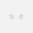 Happy Star Silver Stud Earrings,,hi-res view 3