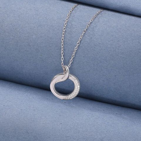Classic Circle Silver Necklace
