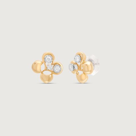Bloom Charm Diamond Stud Earrings