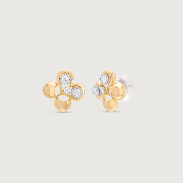 Bloom Charm Diamond Stud Earrings,,hi-res image number null