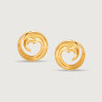 Mystic Hearts 14KT  Gold Stud Earring for Her,,hi-res view 3