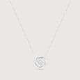 Rosette Glow Silver Pendant,,hi-res view 3
