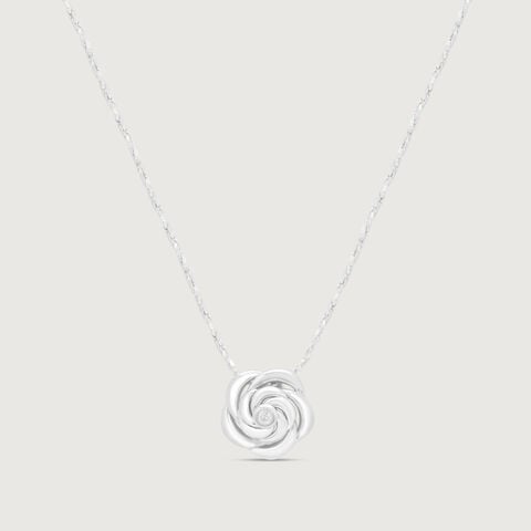 Rosette Glow Silver Pendant