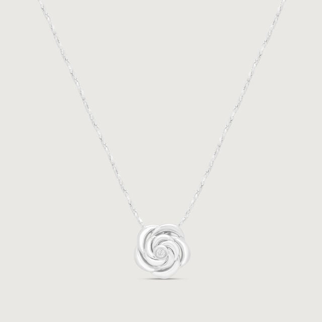 Rosette Glow Silver Pendant,,hi-res image number null