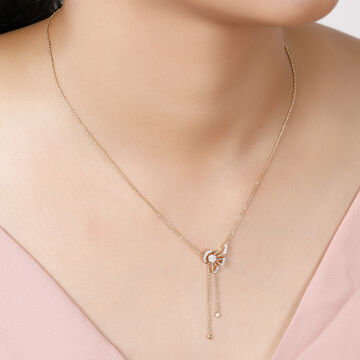 14KT Yellow Gold The Art of Precision Diamond Necklace