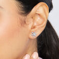 Stellar Shine Silver Stud Earrings,,hi-res view 2