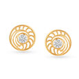 Pour Your Heart 14kt Yellow Gold Stud Earrings,,hi-res view 2