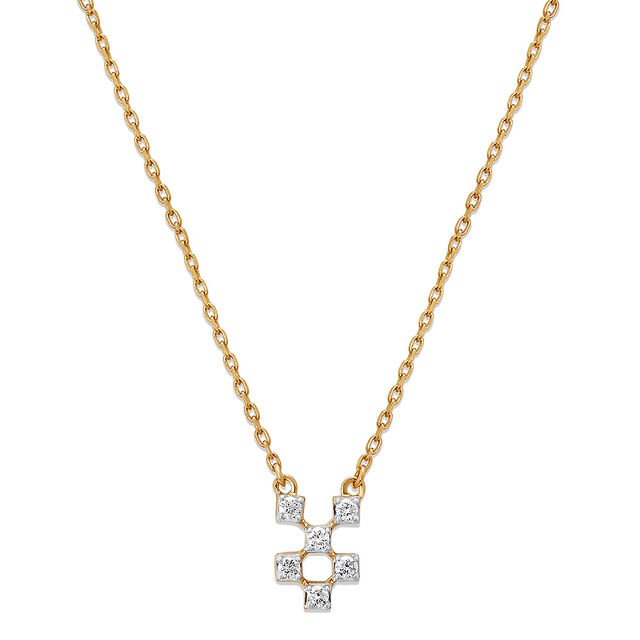 14KT Yellow Gold Summer Retreat Diamond Pendant with Chain,,hi-res image number null