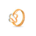14KT Yellow and Rose Gold Connected Hearts Diamond Ring,,hi-res view 1