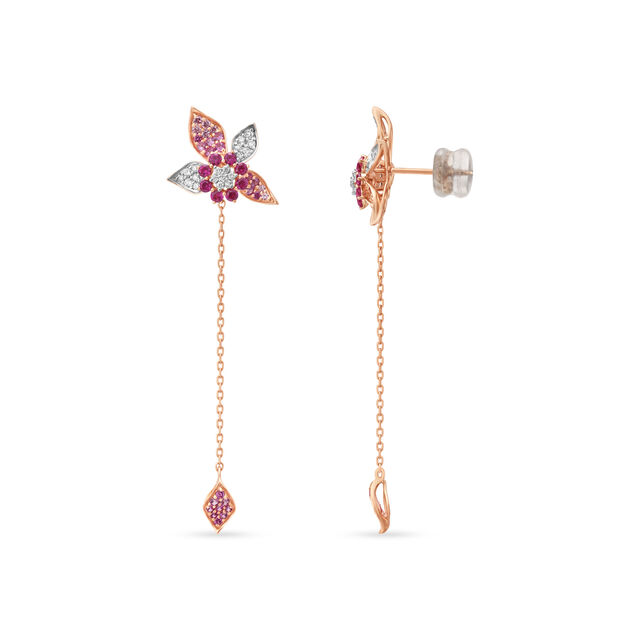 14kt Rose Gold Springs Favorite Diamond Drop Earrings,,hi-res image number null