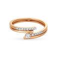 14KT Rose Gold Core Diamond Finger Ring,,hi-res view 2