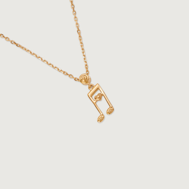 Melodic Love Note 14KT Gold Chain & Pendant,,hi-res image number null