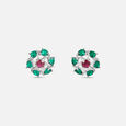 Vintage Regal Silver Stud Earrings,,hi-res view 3
