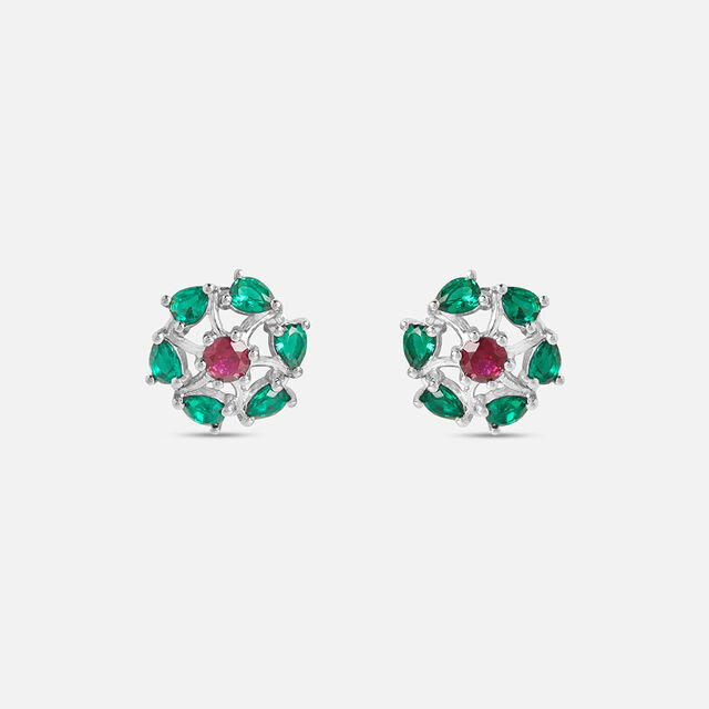 Vintage Regal Silver Stud Earrings,,hi-res image number null