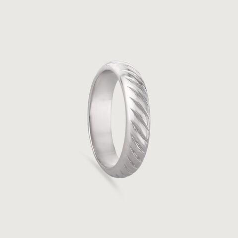 Swirly Sleek Silver Ring