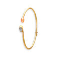 14 kt Yellow and Rose Gold Diamond Bangle,,hi-res view 2