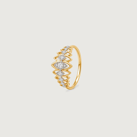 Infinite Rhythm Diamond Platinum Gold Ring