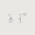 Radiant Clustre Silver Stud Earrings,,hi-res view 4