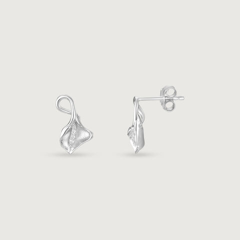 Radiant Clustre Silver Stud Earrings