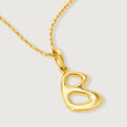 Letter Perfect 'B' Gold Pendant,,hi-res view 4