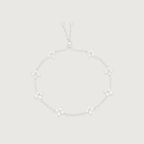 Floral Spark Silver Bracelet