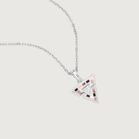 Bold Geometric Silver Pendant