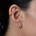 Dazzling Star Gold & Diamond Drop Earrings,,hi-res view 2
